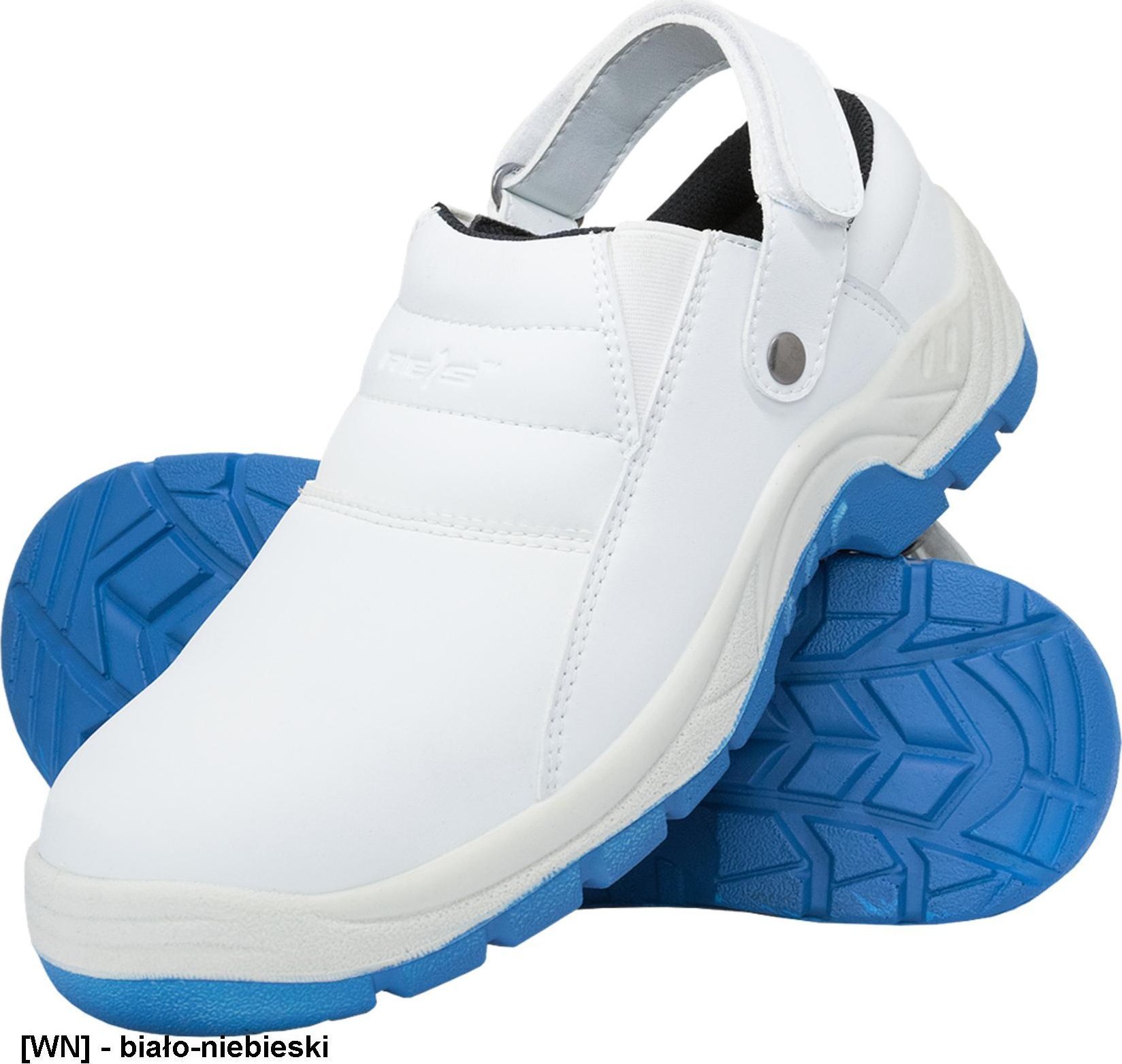 R.E.I.S. BRFODREISBLUE-S SB FO SRC - buty bezpieczne typu sandał z mikrofibry, stalowy podnosek, podeszwa antypoślizgowa, olejoodporna 37