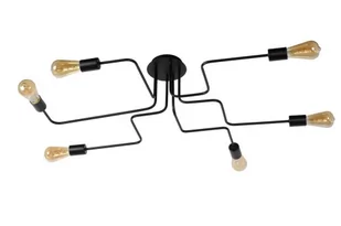 Lucide Plafon LAMPA sufitowa LESTER 21112/06/30 industrialna OPRAWA metalowa żarówki bulbs loft czarna 21112/06/30 - Lampy sufitowe - miniaturka - grafika 1