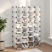 Szafki na buty - Lumarko Stojak na buty, przezroczysty, 93x36,5x140 cm, PP - miniaturka - grafika 1