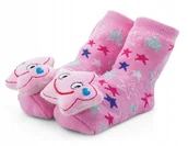 Skarpetki dla dzieci - Ciepłe bawełniane skarpetki z grzechotką r 1-2 lat - miniaturka - grafika 1