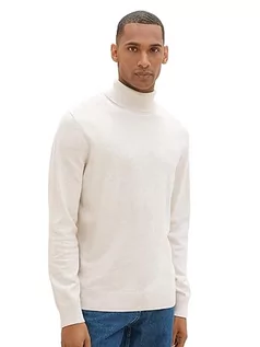 Swetry męskie - TOM TAILOR sweter męski, 32715 - Vintage Beige Grey Melange, 3XL - grafika 1