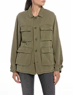 Kurtki damskie - Replay Damska kurtka W7576A, 962 Light Khaki, M, 962 LIGHT KHAKI, M - miniaturka - grafika 1