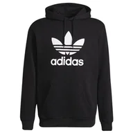 Bluzy męskie - adidas Adicolor Classics Trefoil Hoodie H06667 męska bluza czarna - miniaturka - grafika 1