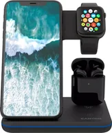Ładowarki do telefonów - Czarna bezprzewodowa ładowarka QI Canyon WS-302 3 w 1 (CNS-WCS302B) - miniaturka - grafika 1