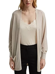 ESPRIT Z lnem: otwarty kardigan Basic, 290/jasny beż, XS - Swetry damskie - miniaturka - grafika 1