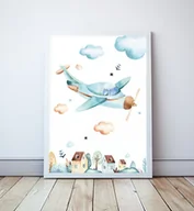 Plakaty - Plakat Blue Sky, SAMOLOT format A4 - miniaturka - grafika 1