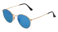 Okulary przeciwsłoneczne - Ray Ban Round Metal Flat Lenses RB3447N 001/9O - miniaturka - grafika 1