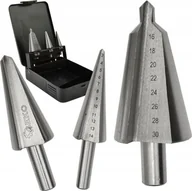 Wiertła - Geko Wiertło Zestaw wierteł bezstopniowych 3szt. 3-30mm metal skrzynka 50 - miniaturka - grafika 1