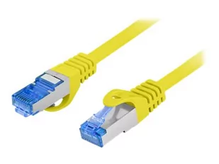 LANBERG Patchcord Cat.6A S/FTP LSZH CCA 0.25m yellow - Kable miedziane - miniaturka - grafika 1