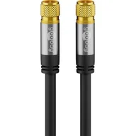 Kable - Goobay Kabel antenowy satelitarny czarny (135 dB typ), 4X ekranowany pozłacany, wtyczka F > wtyczka F 1,0 m czarny (PC-189-VDE) - miniaturka - grafika 1