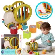 Zabawki sensoryczne - Bam Bam Sorter sensoryczny ŚLIMAK z klockami, edukacyjna zabawka 18m+ - miniaturka - grafika 1