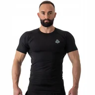 Kimona, stroje i obuwie - Rashguard krótki rękaw czarny BlackRS - LRashguard krótki rękaw czarny Kosz - miniaturka - grafika 1