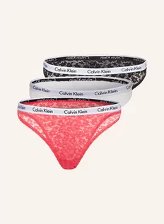 Majtki damskie - Calvin Klein Figi Carousel, 3 Szt. W Opakowaniu pink - grafika 1