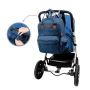 Torby i organizery dla mam - Feelo Mom Backpack Blue plecak dla mamy do wózka z matą do przewijania niebieski - miniaturka - grafika 1