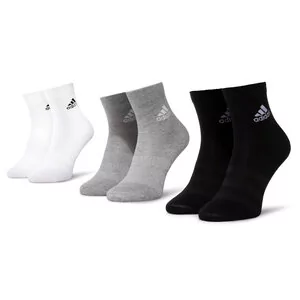 Adidas Zestaw 3 par wysokich skarpet unisex Ligth Crew 3Pp DZ9392 Mgreyh/White/Black - Skarpetki damskie - miniaturka - grafika 1