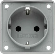 Gniazdka elektryczne - Hager Polo Integro Flow Gniazdo SCHUKO z przesłonami styków szary mat 947792506 947792506 - miniaturka - grafika 1