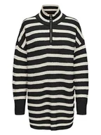 Swetry damskie - ONLY Sweter w kolorze czarno-kremowym - miniaturka - grafika 1