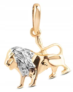 KLASYCZNA ZŁOTA ZAWIESZKA ZE ZNAKIEM ZODIAKU LEW LEO 14KT 585 - Wisiorki - miniaturka - grafika 1