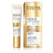 Eveline Gold Lift Expert 50+ 70+ 15 ml Luksusowy złoty krem napinający kontur oczu i ust Evelin