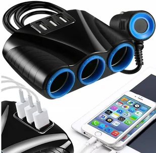 ROZDZIELACZ ROZGAŁĘŹNIK ZAPALNICZKI 2 USB QC 3.1A - Ładowarki samochodowe - miniaturka - grafika 1