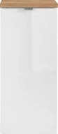 Szafki łazienkowe - Elior Półsłupek łazienkowy z koszem na pranie - Malta 4X Biały połysk - miniaturka - grafika 1