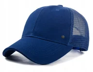 Czapki i chusty sportowe męskie - Czapka z Daszkiem Bejsbolówka z Siatką na Lato Niebieska Pako Jeans - miniaturka - grafika 1