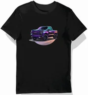 Koszulki męskie - Koszulka męska czarna z dynamicznym wzorem Chevrolet Silverado S - miniaturka - grafika 1