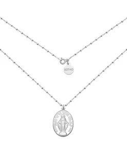 Srebrny naszyjnik z medalikiem - Naszyjniki - miniaturka - grafika 1