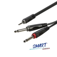 Kable - Kabel audio Jack 3.5mm stereo / 2 x Jack 6.3mm mono 1m Roxtone SAYC130L1 - miniaturka - grafika 1