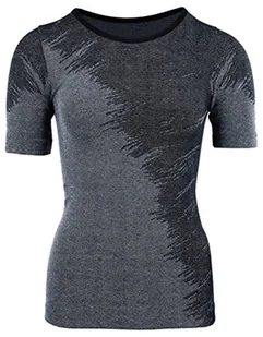 duParc Damska koszulka sportowa Active Wear, bezszwowa, szybkoschnąca, z efektem melanżu, szary, M - Koszulki i topy damskie - miniaturka - grafika 1