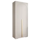 Szafy - Szafa garderoba ubraniowa z półkami MANHATTAN RYFEL 5 - 1SZ czarny mat biały mat - miniaturka - grafika 1