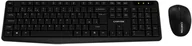 Zestawy myszka + klawiatura - CANYON Zestaw klawiatura i mysz SET-W01 Bezprzewodowy Czarny - miniaturka - grafika 1