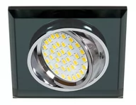 Oprawy, klosze i abażury - Candellux Lighting czarne oczko halogenowe SSU-13 CH/BK 2263809 kwadratowa oprawa do wpuszczenia szklana 2263809 - miniaturka - grafika 1
