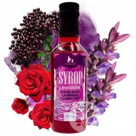 Syropy i koncentraty owocowe - Syrop z kwiatów róża, czarny bez, lawenda na gardło odporność Nomads 200 ml - miniaturka - grafika 1