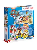 Puzzle - Clementoni Puzzle 2x20 Super Kolor Paw Patrol - miniaturka - grafika 1