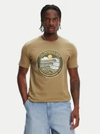 Koszulki męskie - Quiksilver T-Shirt Ev Three Seas Ss EQYZT08051 Khaki Regular Fit - miniaturka - grafika 1