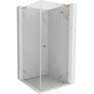 Kabiny prysznicowe - Mexen Lunar L kabina prysznicowa uchylna prawa 90 x 90 cm, transparent, złota - 834L-090-090-50-00-P - miniaturka - grafika 1