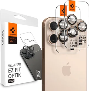 Osłona Aparatu Spigen Optik Pro GLAS.TR ”EZ FIT” Camera Protector 2-PACK na iPhone 16 Pro / Pro Max - brązowa - Etui i futerały do telefonów - miniaturka - grafika 1