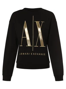 Armani Exchange Bluza damska Kobiety Bawełna czarny nadruk, S - Bluzy damskie - miniaturka - grafika 1