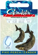 Inne akcesoria dla wędkarzy - Gamakatsu Zestaw Przyponów Pike-perch 4-0,20mm - miniaturka - grafika 1