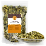 Ziarna i nasiona roślin strączkowych - PESTKI DYNI ŁUSKANE ŁUSZCZONE GLOBAL FOOD 1kg 1000g - miniaturka - grafika 1