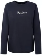 Koszulki i topy damskie - Pepe Jeans Koszulka damska Wendys Ls, czarny (czarny), S - miniaturka - grafika 1