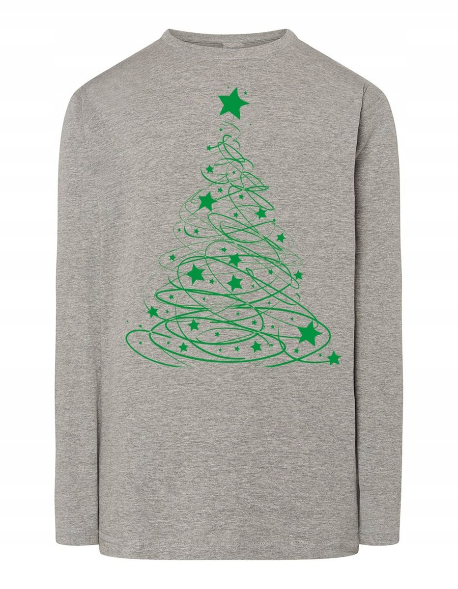 Longsleeve ŚWIĄTECZNY nadruk CHOINKA r.M