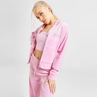 Bluzy damskie - JUICY COUTURE BLUZA ROZPINANA Z KAPTUREM DMNT PINK - Juicy Couture - miniaturka - grafika 1