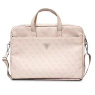 Torebki damskie - Guess Torba GUCB15P4TP 16" różowy/ pink Saffiano 4G Triangle Logo - miniaturka - grafika 1