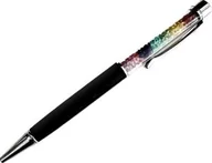 Długopisy - Scribblicious- Długopis czarny z kryształkami Czarny - miniaturka - grafika 1