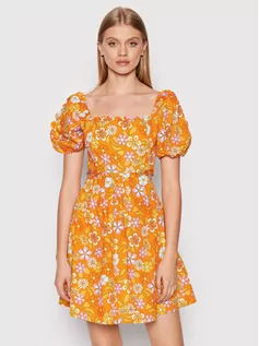 Sukienki - Glamorous Sukienka letnia GC0563 Pomarańczowy Regular Fit - grafika 1