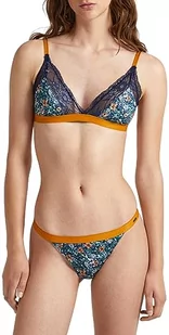 Pepe Jeans Damski biustonosz kwiatowy B, Niebieski (granatowy), XL - Biustonosze - miniaturka - grafika 1