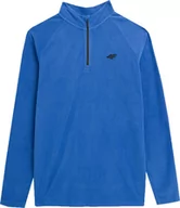 Bluzy męskie - Bluza polarowa męska 4F M034 niebieska 4FAW23UFLEM034 36S-S - miniaturka - grafika 1