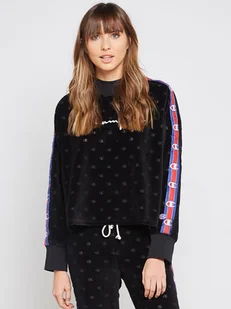 Bluza damska bez kaptura welurowa Champion 111047-KL001 XS Czarna (8052785222001). Bluzy bez kaptura damskie - Bluzy damskie - miniaturka - grafika 1